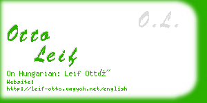 otto leif business card